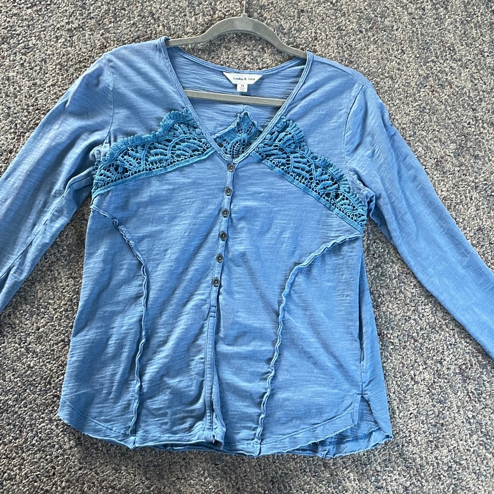 Lucky & Coco boho Henley top